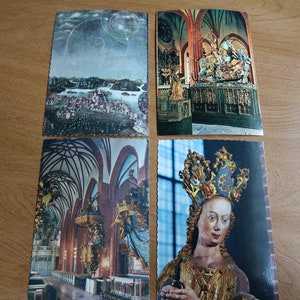 Ensemble vintage de quatre cartes postales du début des années 1970 à Stockholm en Suède par Grako et AB Grafisk Konst, toutes inutilisées en excellent état vintage