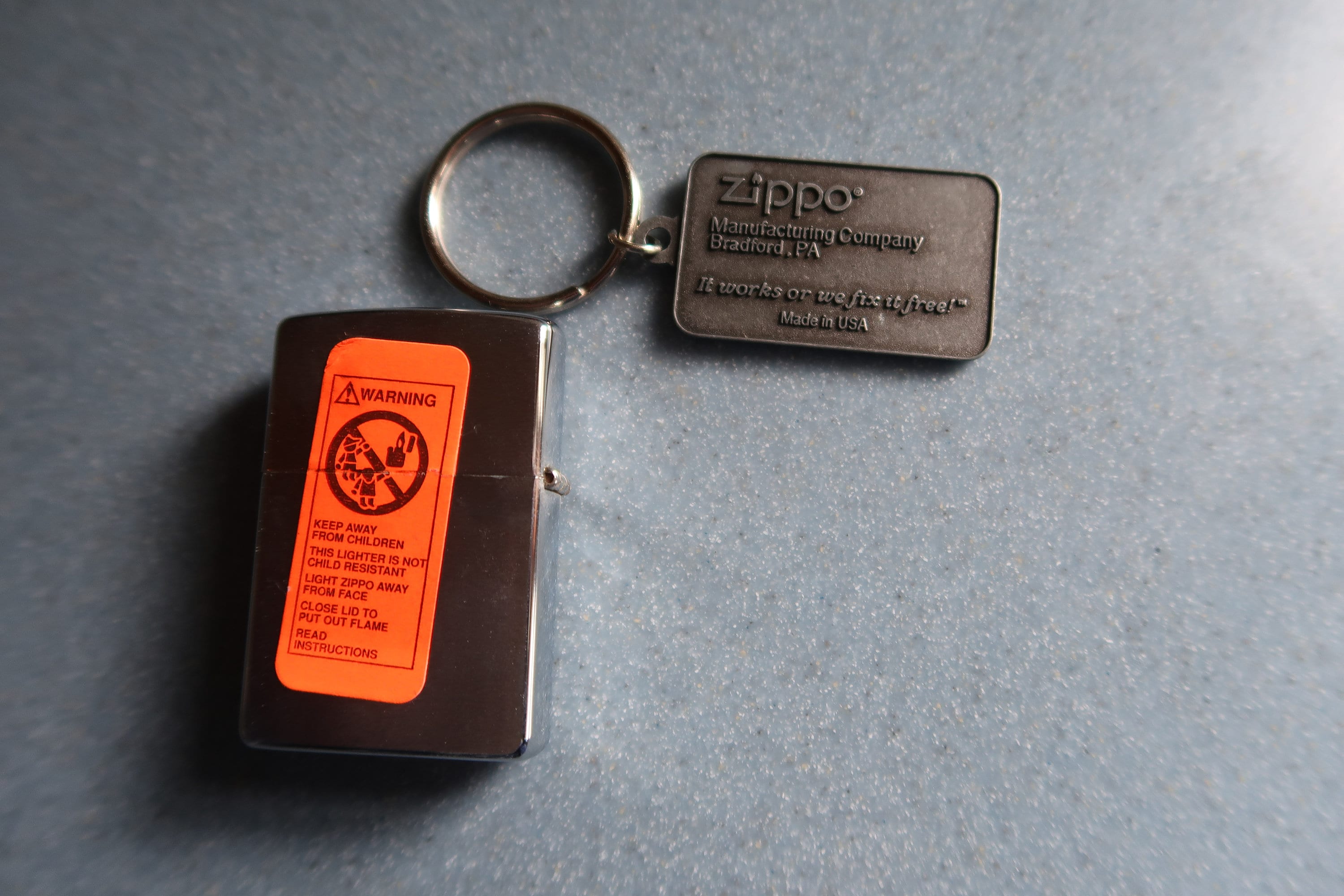 Vintage 1998 Zippo Collectible Set: Lighter, Keychain & Pin - Etsy