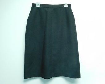 Vintage Black Skirt By "Skirts That Fit" The Fashion Place Sears Perma Prest Size Average Full 14 In Very Good Vintage Condition