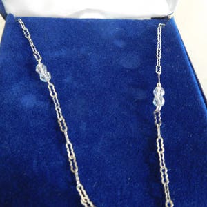 Vintage Gorham Sterling Silver Chain with Prism Crystal Balls 18 Inches image 4