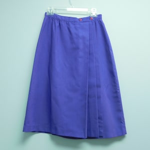 Vintage Violet Purple Wrap Skirt - Made in USA - Size 14