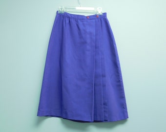 Vintage Violet Purple Wrap Around Skirt By Take 1 Made In USA Size 14 (no tag) In Excellent Vintage Condition