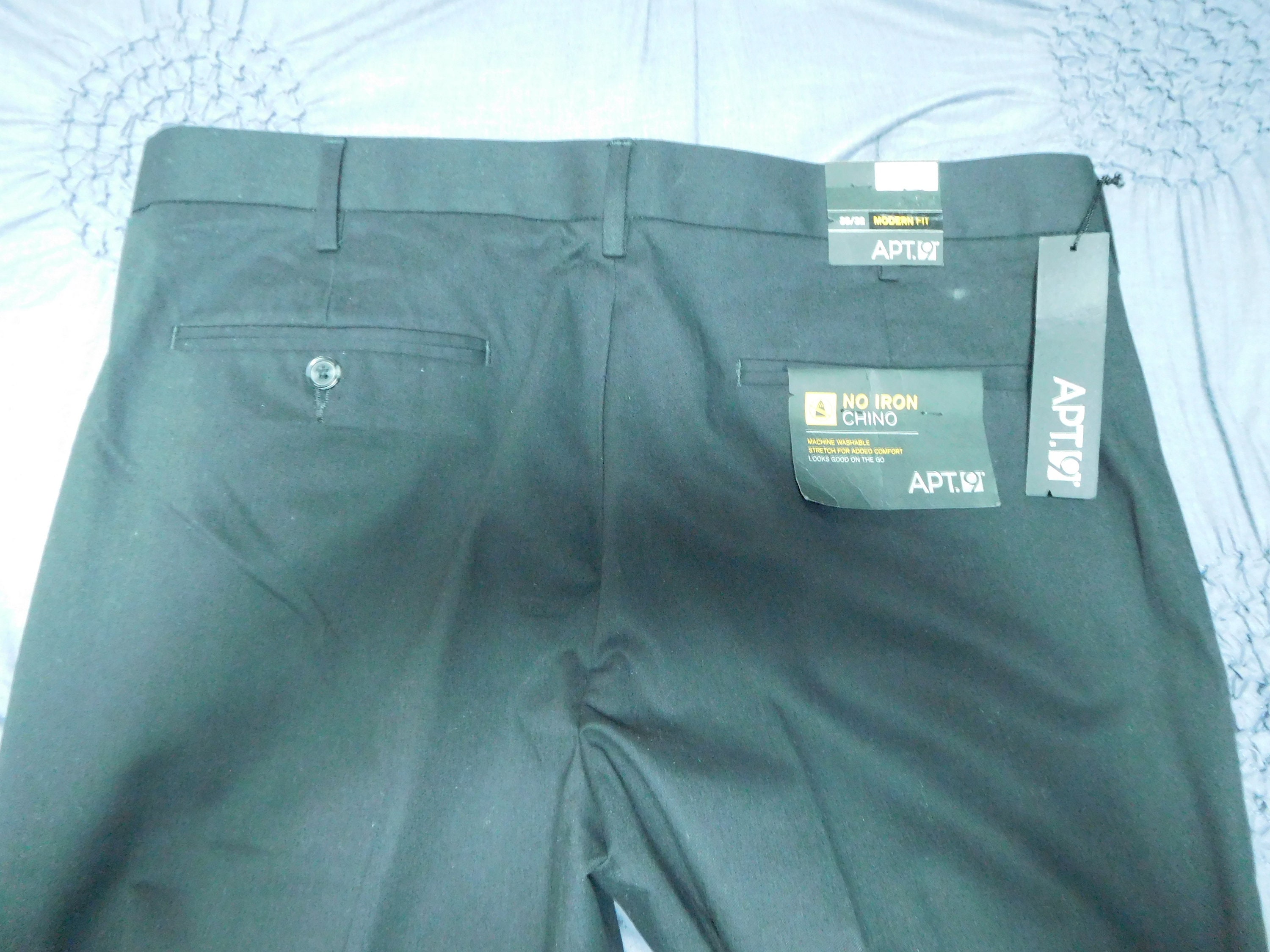 apt 9 modern fit dress pants Men's Apt. 9 Modern-Fit Performance Stretch Dress Pants, Dark Grey, Size 32  x 32