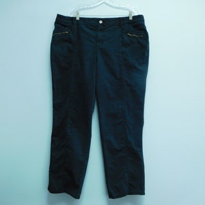 Vintage Sonoma Black Cotton Pants: Mid-Rise Straight Leg, Size 18W