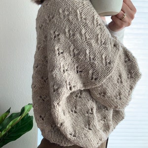 Goji Lace Sweater PATTERN Lace Mohair Oversized Sweater image 5