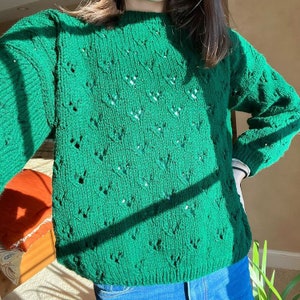 Goji Lace Sweater PATTERN Lace Mohair Oversized Sweater image 6
