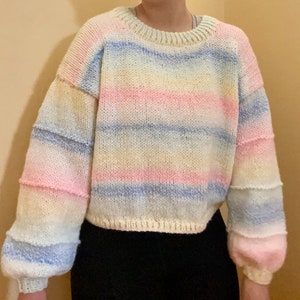 Neptune Sweater PATTERN Beginner Friendly Sweater with Textured Sleeves image 6