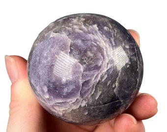 Lepidolite Euphoralite Sphere, Lavender Sky Euphoralite, High Lithium Euphoralite, Midnight, Rare, Crystal, Gemstone, Sphere