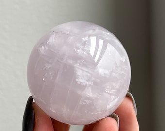 Periwinkle Quartz Sphere, Rainbow, Pastel Pink Quartz, Lilac Quartz, Natural, Mineral, Gemstone, Display, Crystal Sphere