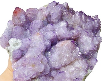 Lavender Purple Spirit Quartz Cluster, Cactus Quartz from South Africa, Crystal, Mineral, Gemstone