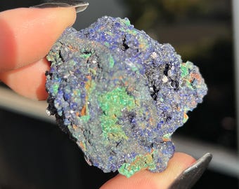 Azurite with Malachite Cluster, Azurite Cluster, Crystals, Minerals, Gemstones, High Grade, Azurite Malachite, Azurite Matrix