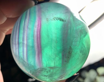 Fluorite Sphere, Polished Fluorite, Crystal Sphere, Blue Fluorite, Green Fluorite