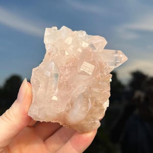 極上　ヒマラヤ　特大ピンククォーツクラスター ピンクヒマラヤ水晶クラスター、サマディ水晶クラスター、高級ピンク