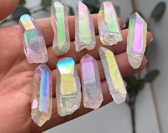 ONE Angel Aura Quartz Point, Crystal Cluster, Aura Crystal Aura Quartz Aura Point AQ6