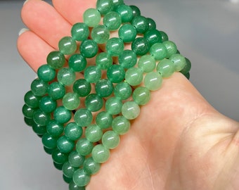 ONE* Green Aventurine Bracelet, Real, Natural, Crystal Bracelet, Mineral, Gemstone Crystal stretch bracelet