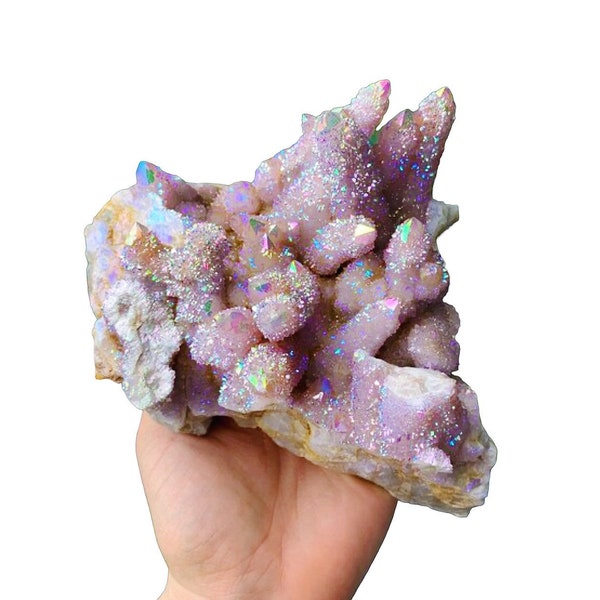 Angel Aura Lavender Purple Spirit Quartz Crystal Cluster Aura Cluster Aura Crystal  Aura spirit quartz