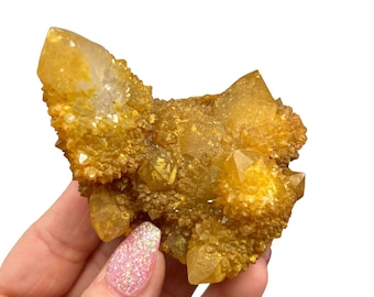 Sunshine Spirit Quartz Cluster, Yellow Spirit Quartz, Golden Healer Spirit Quartz, Cactus Quartz from South Africa,