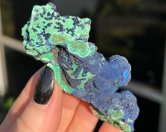 Azurite with Malachite Cluster, Azurite Cluster, Crystals, Minerals, Gemstones, High Grade, Azurite Malachite, Azurite Matrix