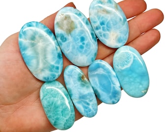 YOU PICK* Larimar Palm Stone, Larimar Crystal, Crystal, Mineral, Specimen, Display, High Grade Larimar Palmstone Dominican Republic