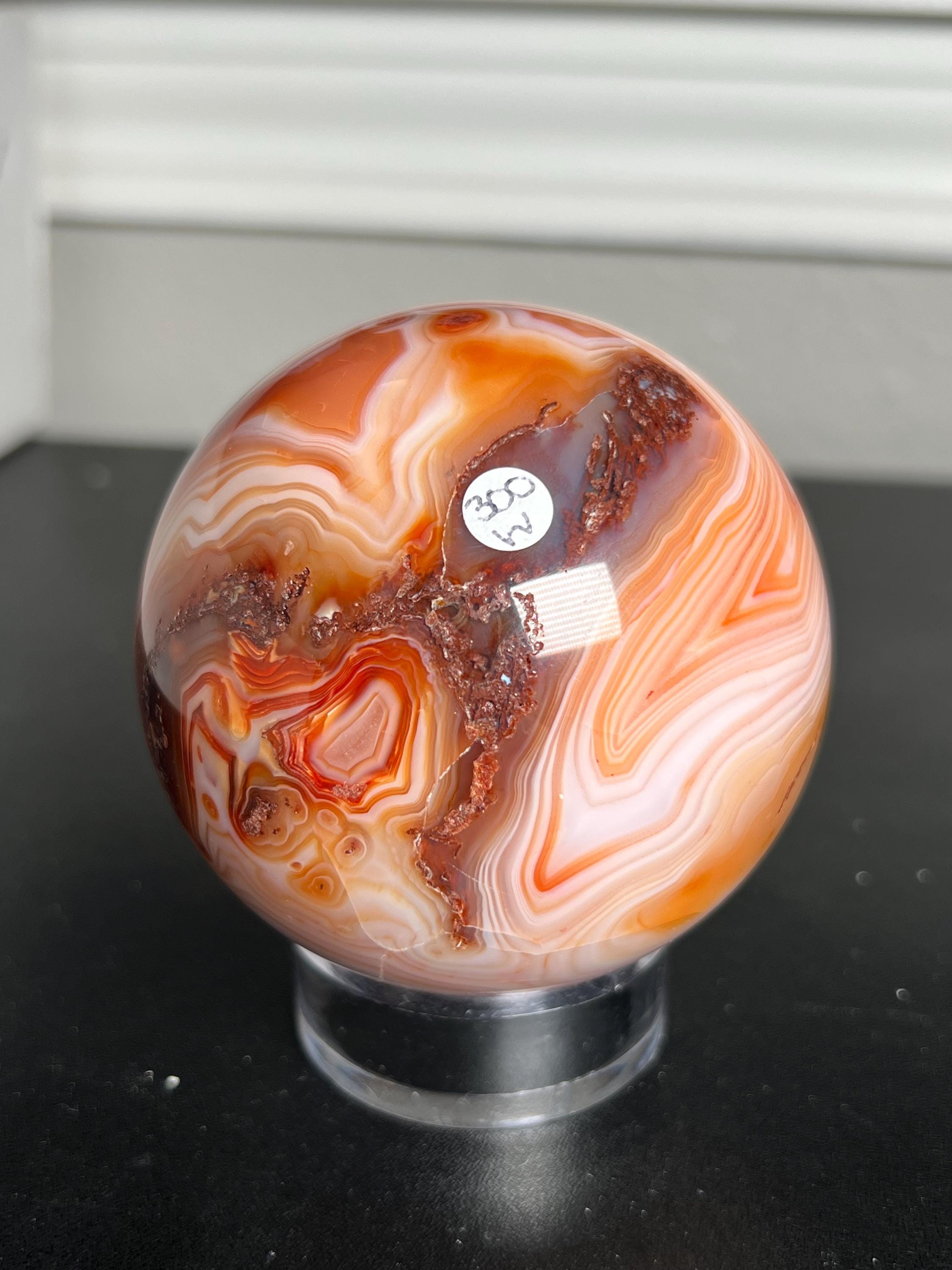 Carnelian Sphere, Polished Carnelian Sphere Crystal, Mineral