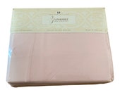 Vintage NEW Gloria Vanderbilt Home Collection Full Fitted Sheet Pale Pink No Iron Percale NOS USA Made