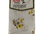 Vintage New Springs Morgan Jones No Iron Luxury Muslin Two Standard Pillowcases USA Maytime Floral Daisy