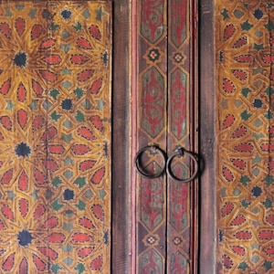 Carte de voeux photo des portes de meuble marocains
