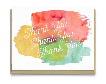 Thank You Card | Greeting Card, thanks card, watercolor card, friendship card, card for teacher, card for coworker, card for family