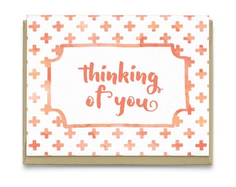 Thinking of You | Greeting Card, Sympathy Card, Long Distance Friendship Card, Miss You Card, Wish You Were Here, Get Well Soon Card,