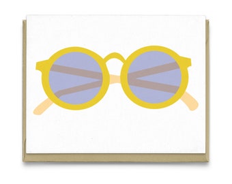 Glasses | Greeting Card, friendship card, cute card, love card, just because card, card for her, card for girls, fashion card, sunglasses