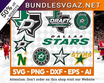 Dallas Svg, Stars Svg, clipart bundle, cutting file, Sport svg, Hockey Svg