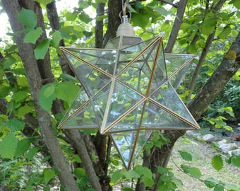 lanterne étoile ancienne art déco