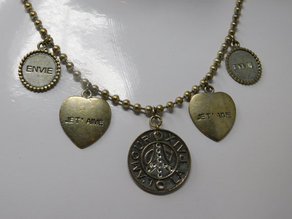 Necklace I Love You Vintage Gem