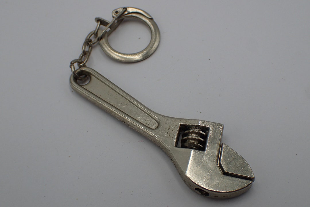 Vintage Adjustable Wrench Key Ring Etsy