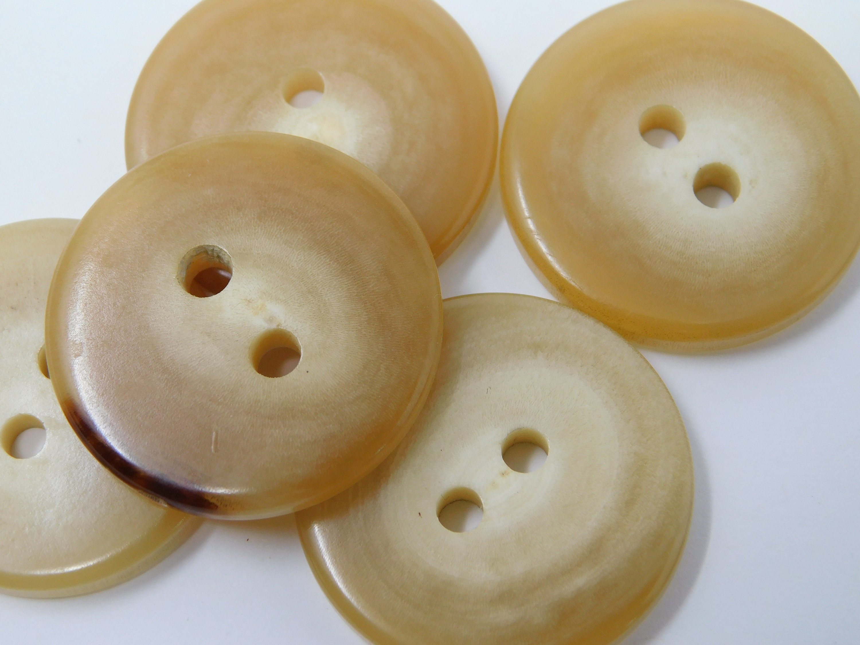 Five vintage buttons orange 2.6 cm diameter | Etsy