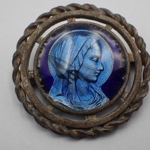 religious vintage brooch