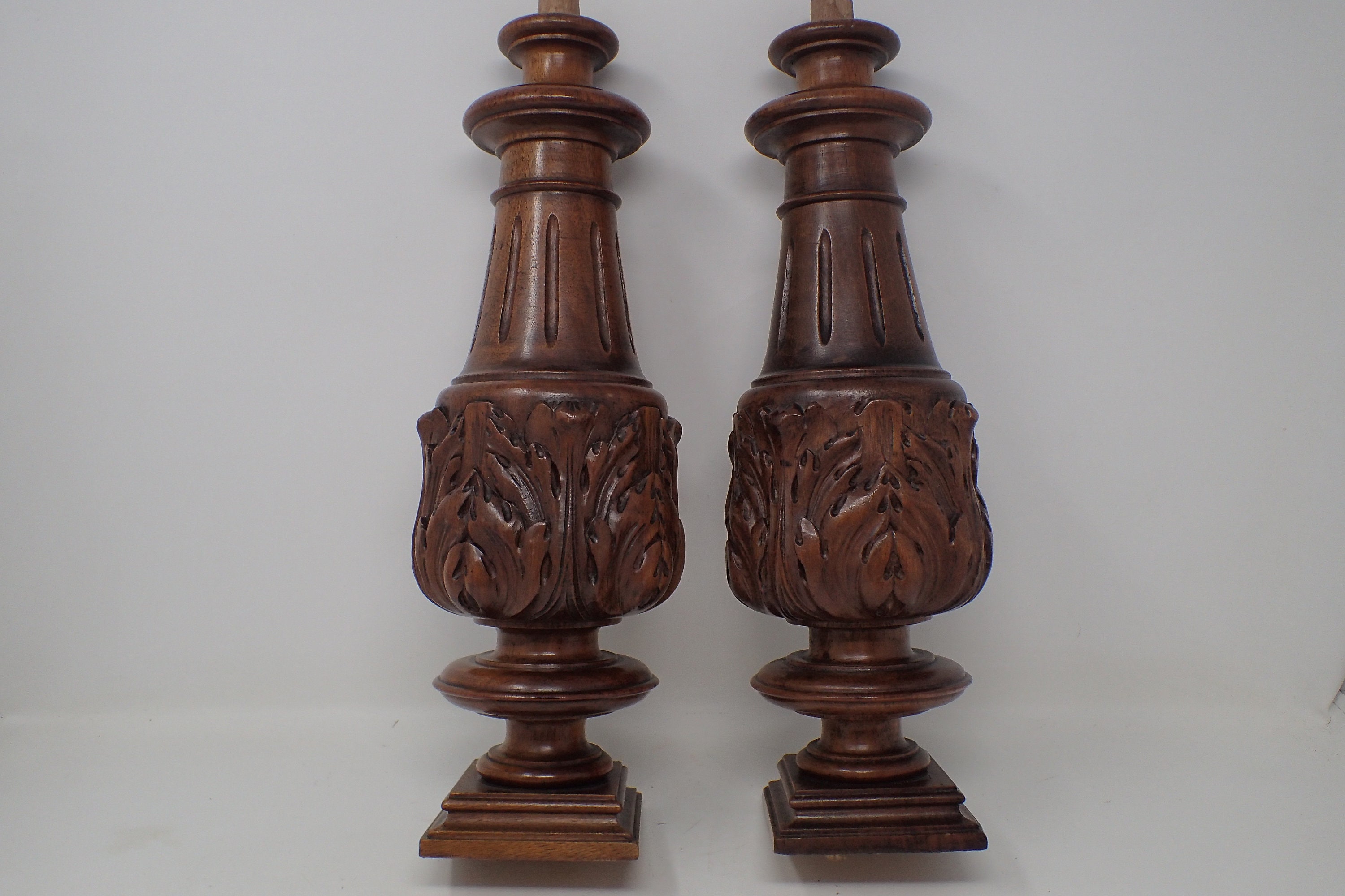 Paire de Colonnes Bois Vintage