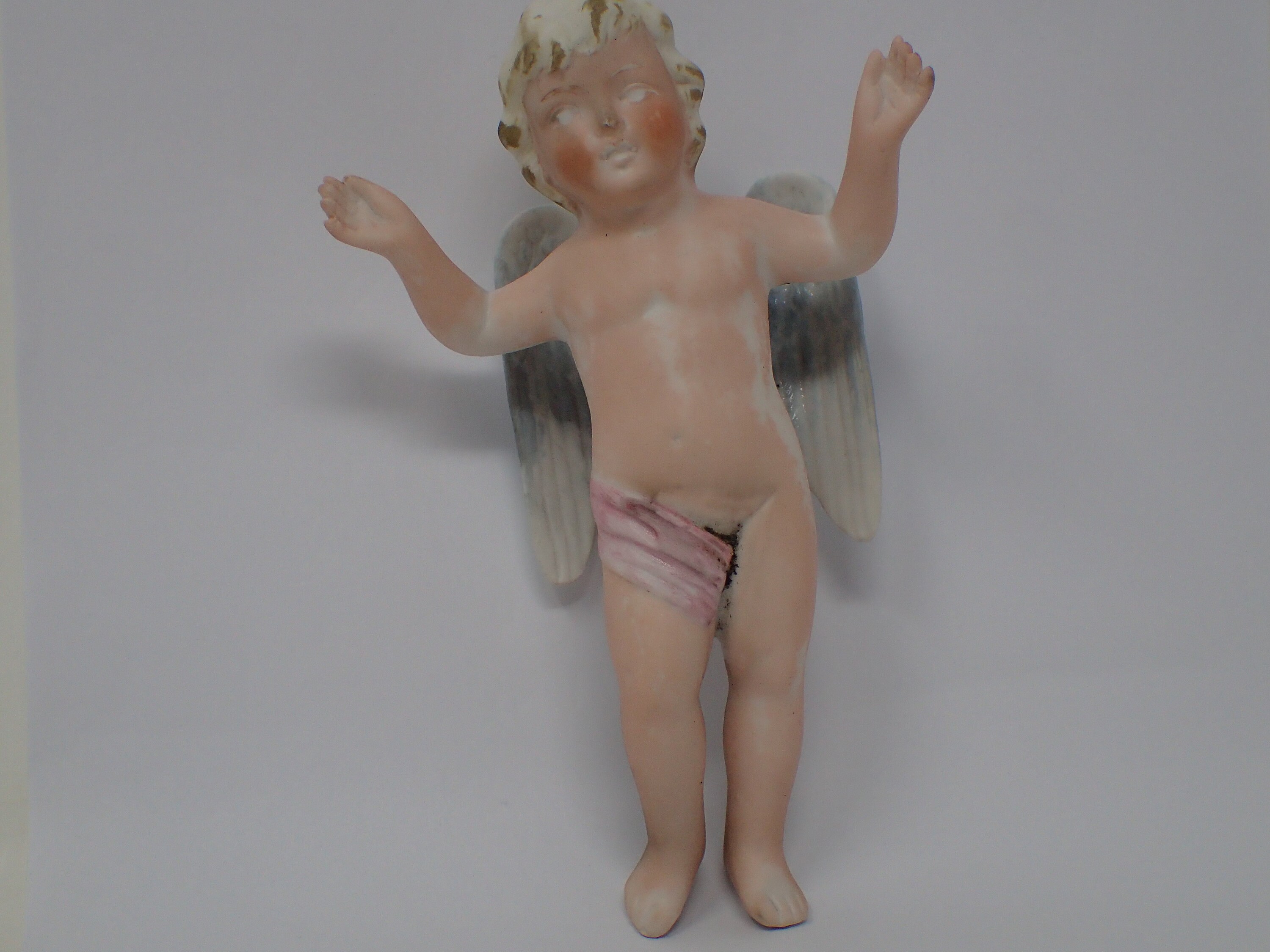 Ange Ancien en Porcelaine , Décoration de Sapin Noel