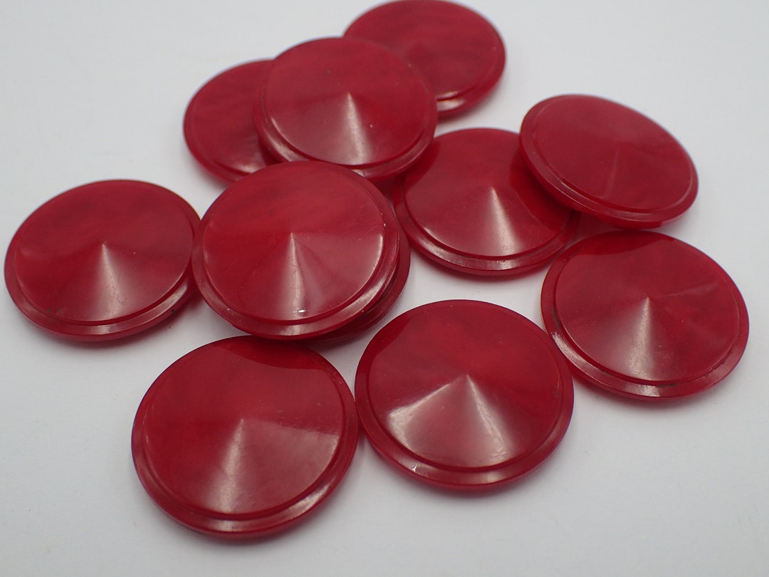 Ten Vintage Red Hat Buttons - Etsy