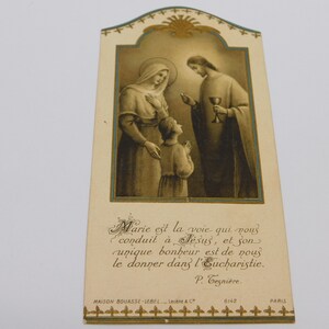 carte de prière vintage