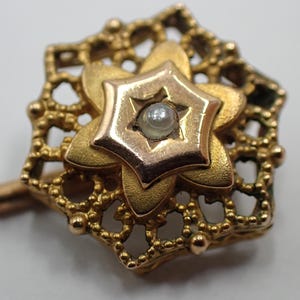 Épingle à Cravate Ou Broche Vintage Dorée - Occasion En Très Bon état (TBE)