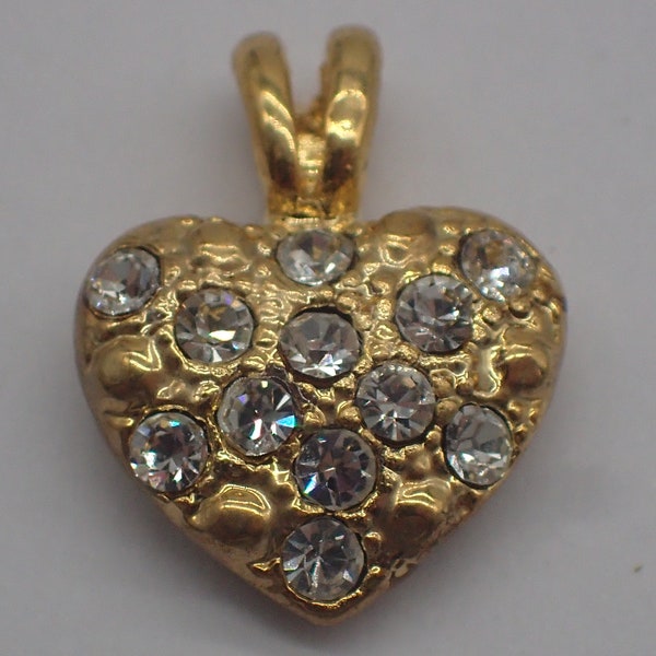 pendentif coeur de bronze vintage