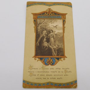 carte de prière vintage
