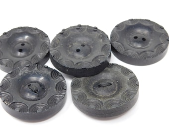 six boutons vintage rondin