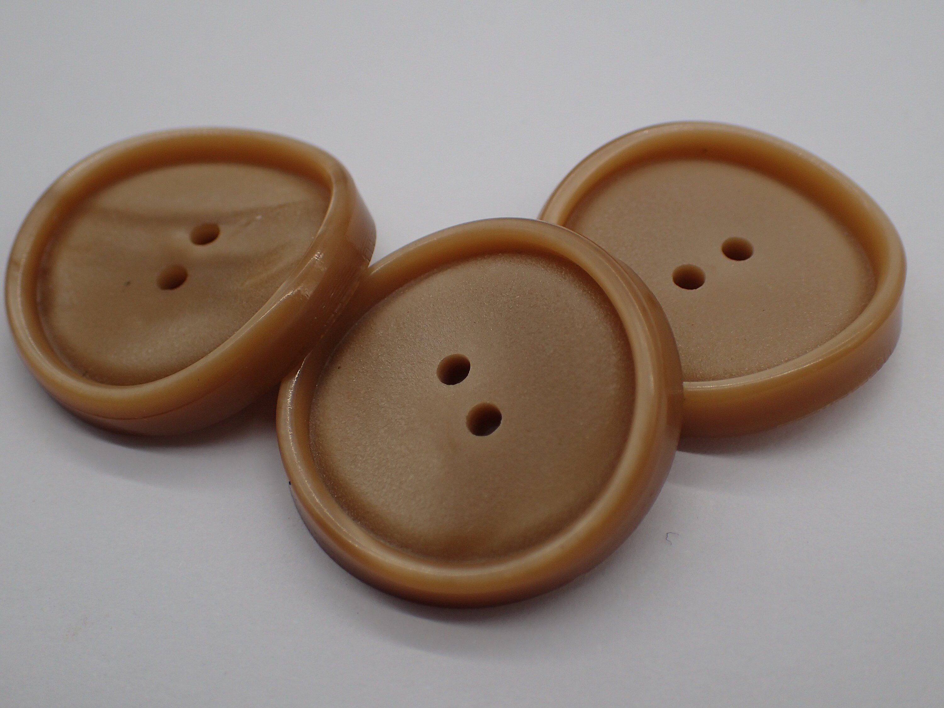Three vintage caramel buttons | Etsy