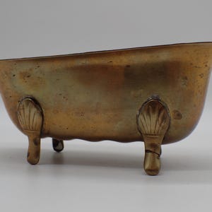 Art Deco brass bathtub, soap dish