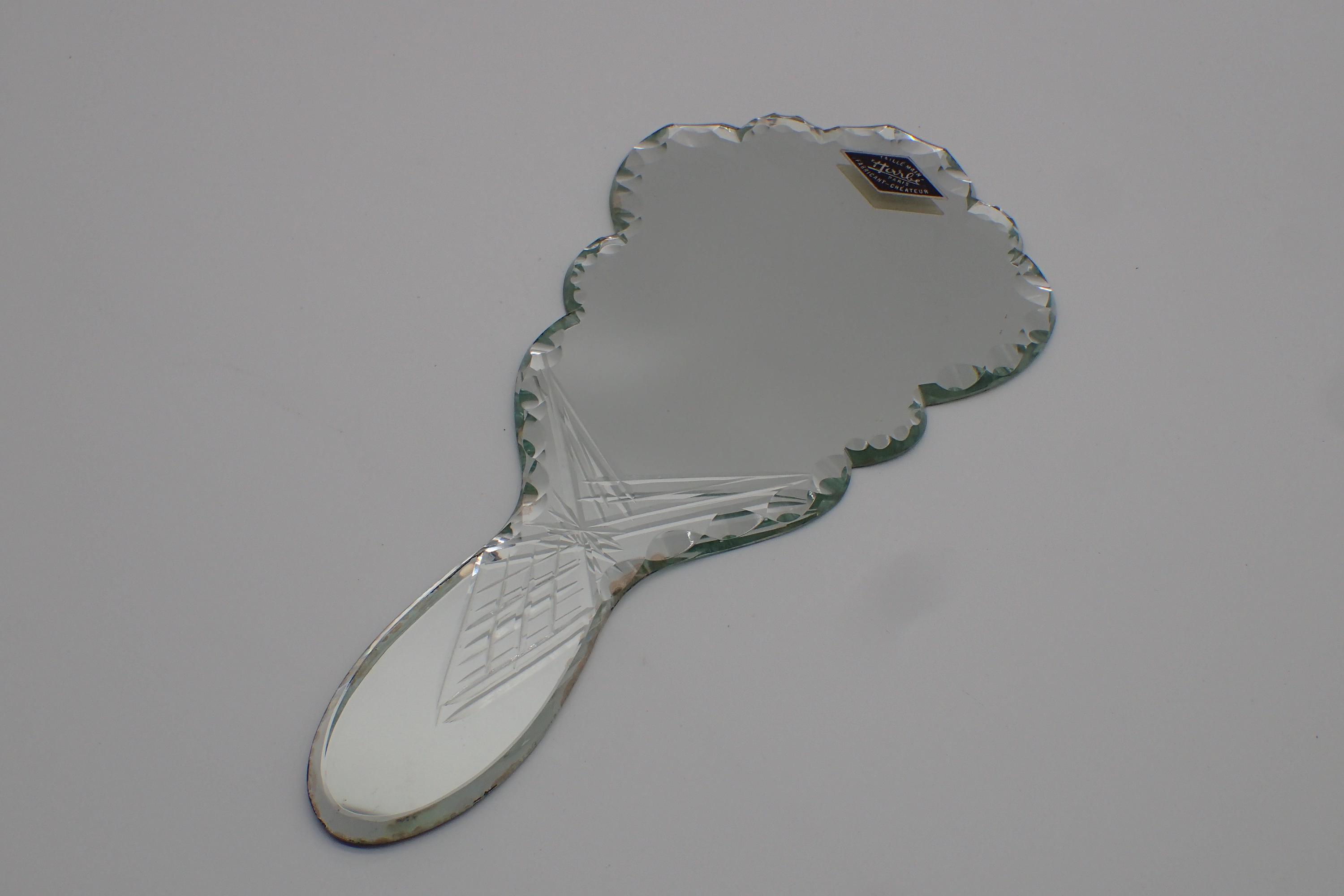 Espejo vintage de cristal tallado