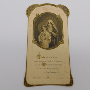 carte de prière vintage