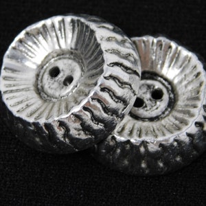 par de botones de bronce plata vintage