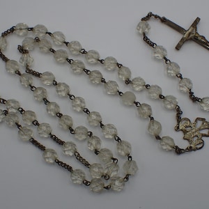 vintage rosary with glass beads